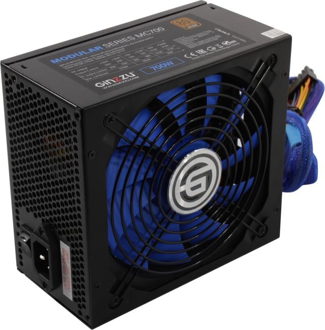 Блок питания GINZZU MC700, 700W, 80+ Bronze, modular