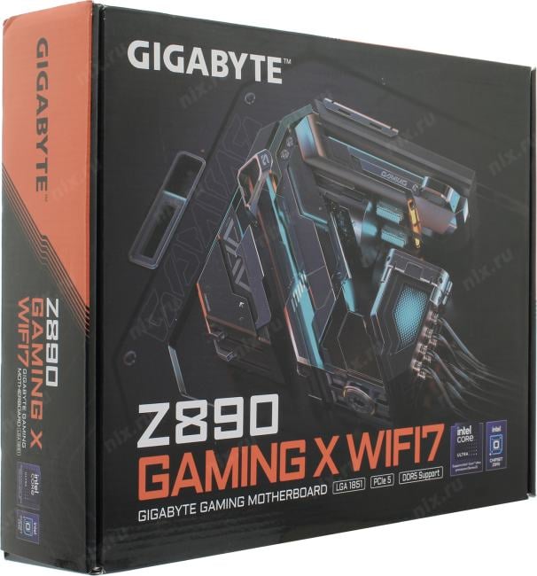 GIGABYTE Z890 GAMING X WIFI7 (RTL) LGA1851 <Z890> 3xPCI-E HDMI+DP 2.5GbLAN+WiFi+BT SATA  RAID ATX 4DDR5