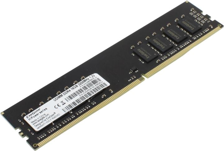Оперативная память для компьютера 16Gb (1x16Gb) PC4-25600 3200MHz DDR4 DIMM CL19 Exegate HiPower EX295580RUS