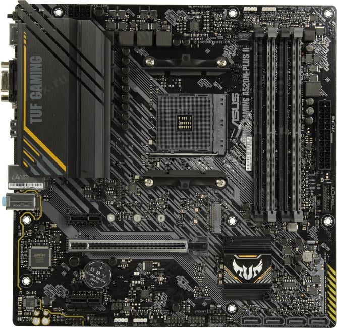 ASUS TUF GAMING A520M-PLUS II (RTL) AM4 <AMD A520> PCI-E Dsub+DVI+HDMI  GbLAN  SATA  MicroATX 4DDR4
