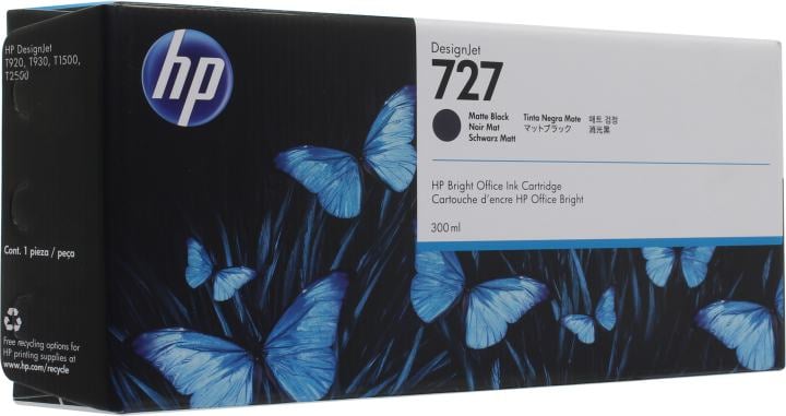 Картридж HP 727 Matte Black для Designjet T920/T930/T930PS/T1500/T1530/T1530PS/T2500/T2530/T2530PS 300-ml ( C1Q12A )