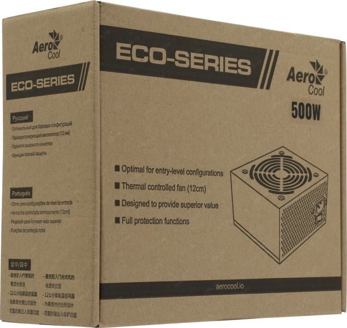 Блок питания Aerocool/Formula ECO-500W (RTL)  500W ATX (24+4+6пин)
