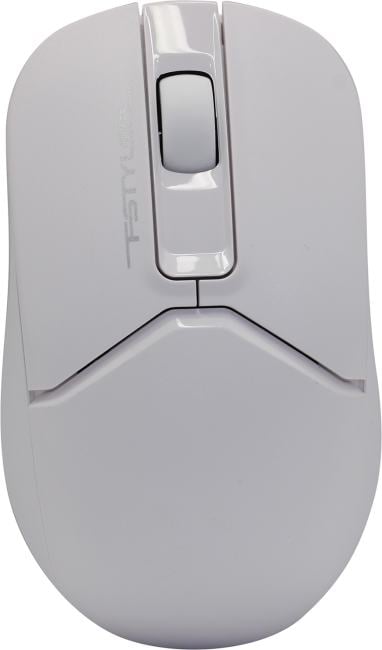 A4Tech FSTYLER Wireless&Bluetooth Optical Mouse <FB12 White>  (RTL) USB 3btn+Roll