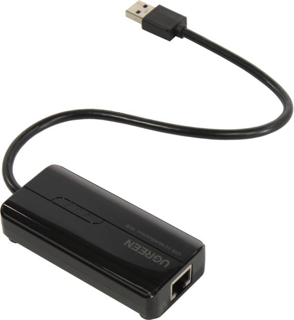 Адаптер сетевой Ugreen 20265, USB 3.0 Hub, Gigabit Ethernet