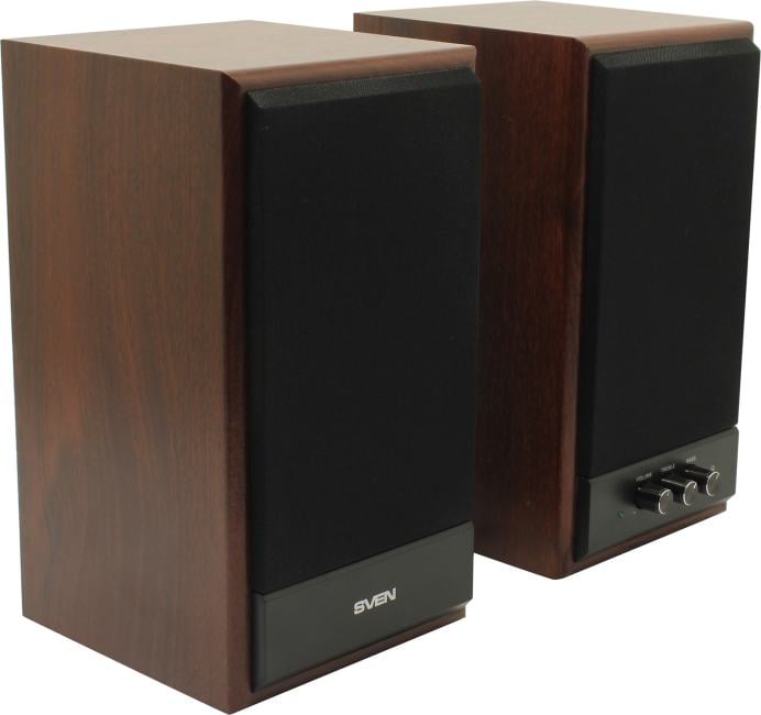 Акустическая система SVEN SPS-702, 2.0, 2×20Вт, черный