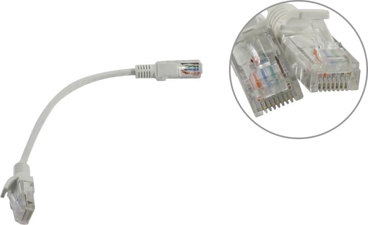 NTSS <NTSS-PC-UTP-RJ45-5e-0.15-LSZH-WT> Patch Cord UTP  кат. 5e0.15м, белый