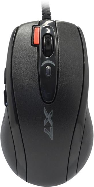 A4Tech Game Laser Mouse <XL-750BK-Black> (3600dpi)  (RTL) USB 7btn+Roll