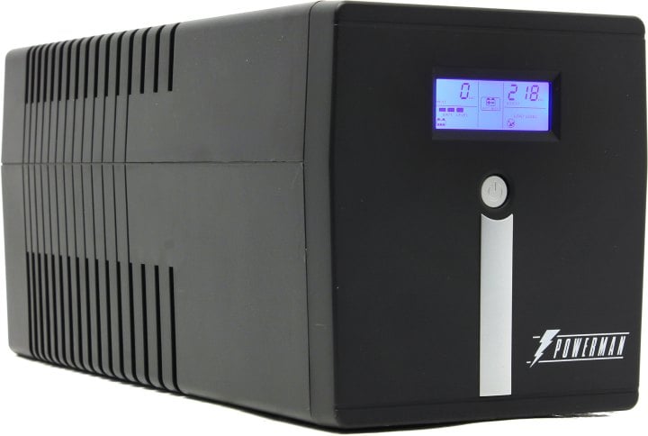 ИБП POWERMAN Smart Sine 1000, LCD, линейно-интерактивный, 1000ВА, 700Вт, 4 евророзетки с резервным питанием, USB, батарея 12В 7Ач 2 шт., 353мм х 149,3мм х 162мм, 9.2 кг./ UPS POWERMAN Smart Sine 1000, LCD, line-interactive, 1000VA, 700W, 4 eurosockets wit