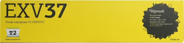 Картридж лазерный T2 TC-CEXV37U (C-EXV37/2773B003AA), черный, 15200 страниц