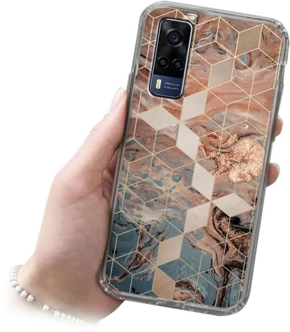 Чехол GRESSO GR17AAAE9792, для Vivo Y53s 4G, Air, золотистый/синий