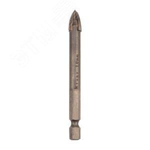 KR-91-0651 Сверло по стеклу и керамике10 мм 4  грани  шестигранный  хвостовик Kranz