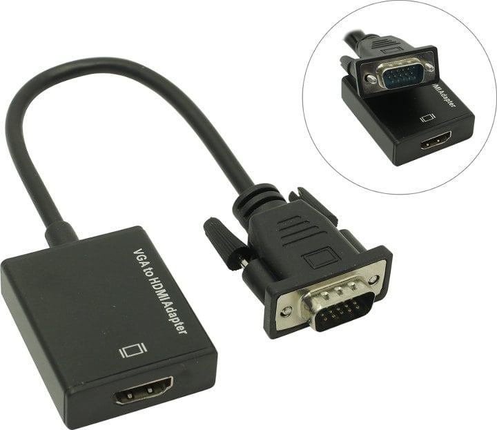 Переходник Espada HCV0201 VGA→HDMI, с аудио