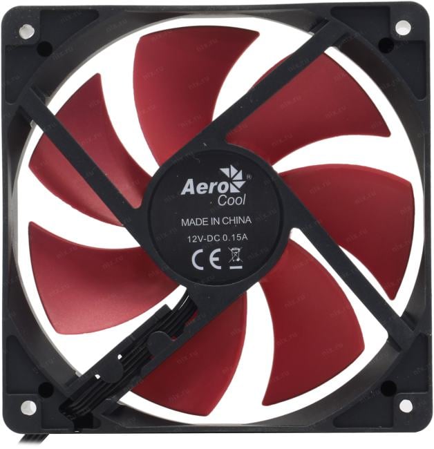 Aerocool Force 12 PWM Red (4пин, 120x120x25мм,  18.2-27.5дБ, 500-1500 об/мин)