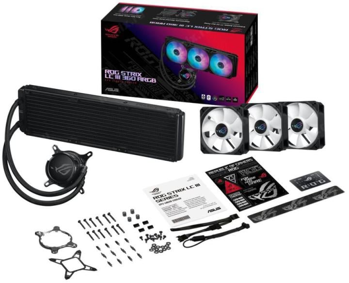 90RC00T1-M0UAY0 Жидкостная система охлаждения ASUS ROG STRIX LC III 360 ARGB /AIO COOLER,ASETEK,SIGRID  V2,  ARGB