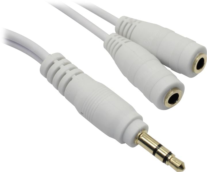 5bites <AA-3MF2-02WH>  Кабель-разветвитель  Jack3.5-M  --> 2xJack3.5-F