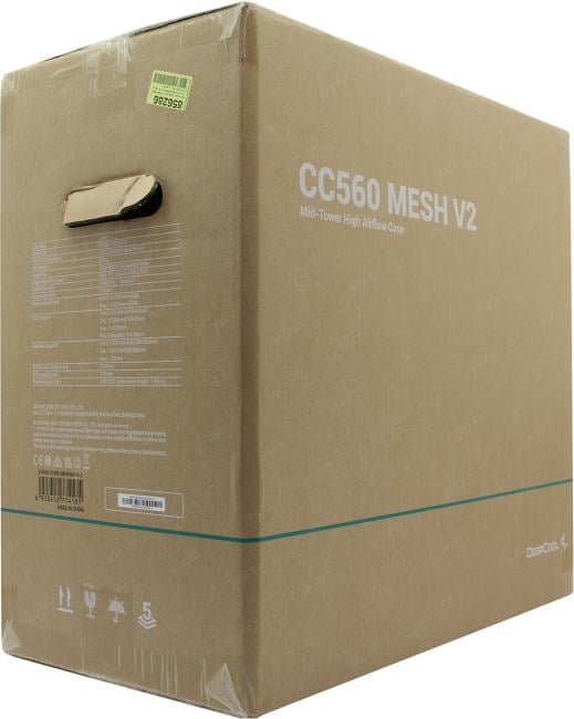 Miditower Deepcool CC560 MESH V2 <R-CC560-BKAMA4-G-2> Black ATX  без  БП,  с окном