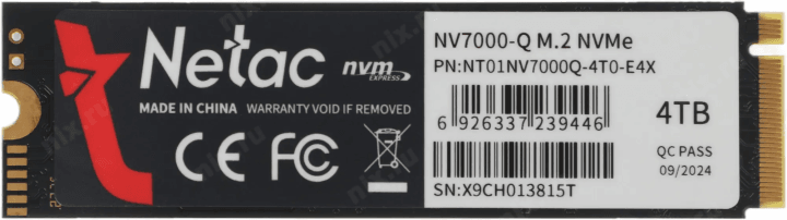 SSD 4 Tb M.2 2280  M  Netac  NV7000-Q <NT01NV7000Q-4T0-E4X>