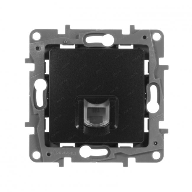 Legrand 672640 ETIKA Розетка  телефонная  RJ11  антрацит (672640)