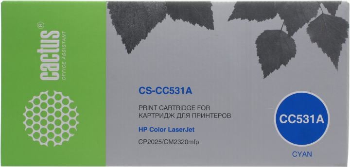 Картридж Cactus CS-CC531A Cyan  для  HP  LJ CP2025/CM2320mfp
