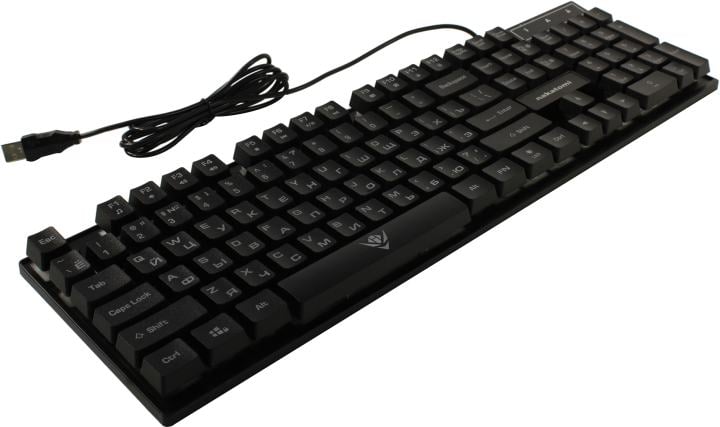 Клавиатура проводная KG-23U BLACK Nakatomi Gaming - игровая с RGb-подсветкой, USB, черная