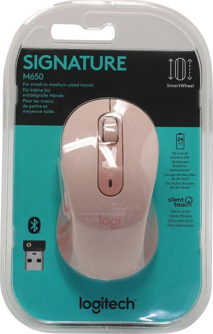 Logitech M650 Wireless Signature Rose Mouse <910-006254>  (RTL) USB 5btn+Roll