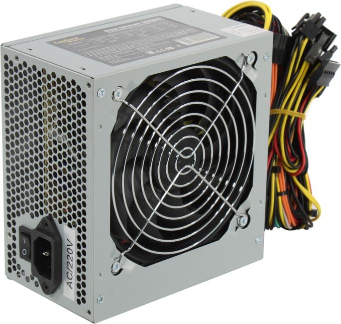 Exegate ES261571RUS-S Блок питания Special UNS650, ATX, SC, 12cm fan, 24p+4p, 6/8p PCI-E, 3*SATA, 2*IDE, FDD + кабель 220V с защитой от выдергивания