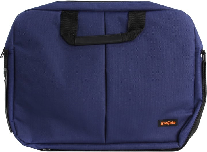 Сумка для ноутбука ExeGate EX264613RUS Office F1590 Dark-Blue, темно-синяя, полиэстер, для ноутбуков до 15.6"