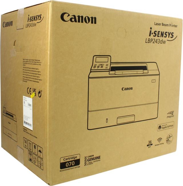 Canon i-SENSYS LBP243dw  <5952C013>  (A4,1Gb,LCD,36  стр/мин,1200dpi,USB2.0,двусторонняя печать,WiFi,сетевой)
