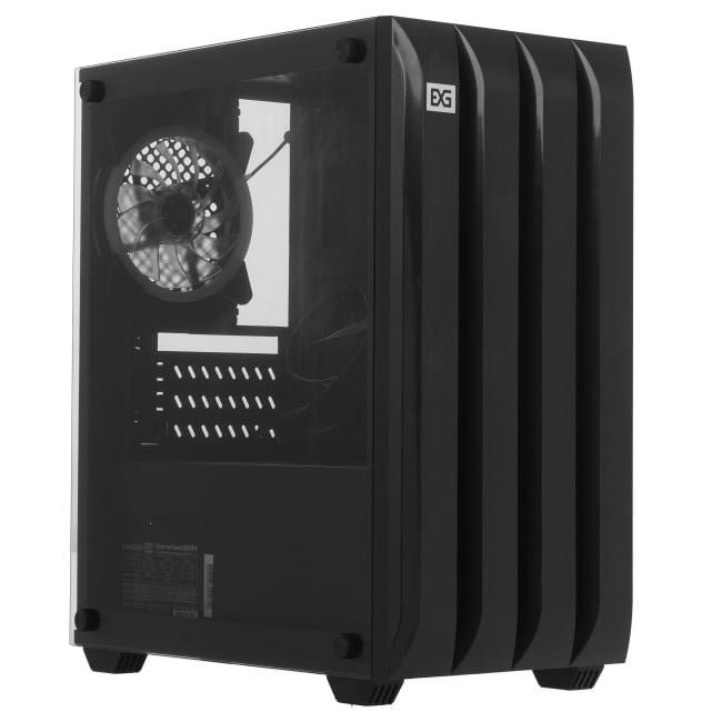 Exegate EX294478RUS Корпус Minitower  Mistery R3-NPX500 (mATX, БП 500NPX с вент. 12 см, 2*USB+1*USB3.0, аудио, черный, 4 вент. 12см с RGB подсветкой, боковая панель - закаленное стекло)