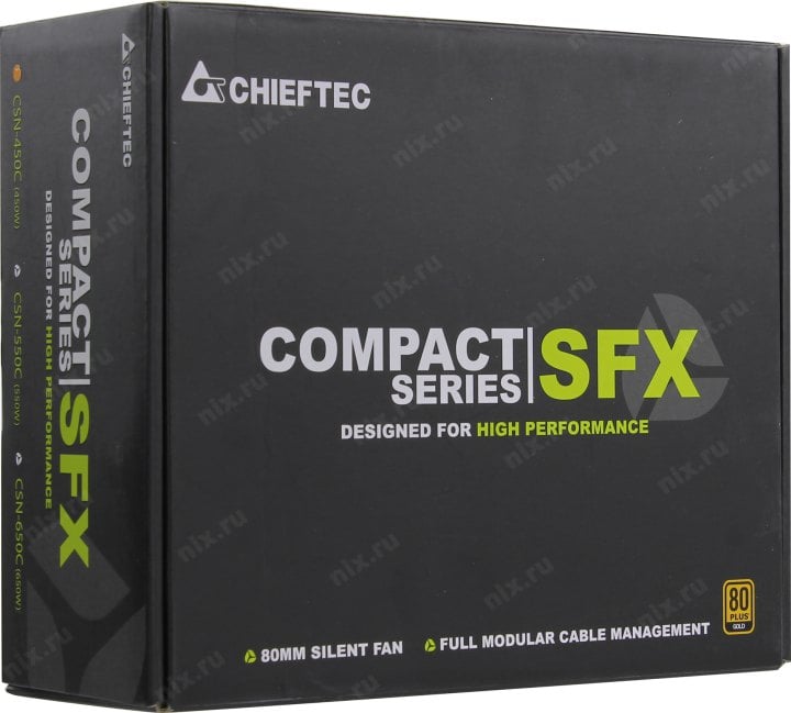 Блок питания Chieftec Compact <CSN-450C> 450W  SFX  (24+2x4+2x6/8пин)  Cable Management