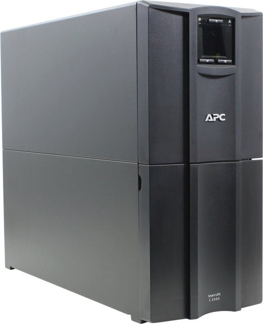 ИБП APC by SE - Smart-UPS C 3000 ВА/2100 Вт, Line-Interactive, in (230V 1xIEC-320 C20), 8xIEC-320 C13, 1xIEC-320 C19, Hot Swap User Replaceable Batteries, LCD, Tower, цвет чёрный, SMC3000I