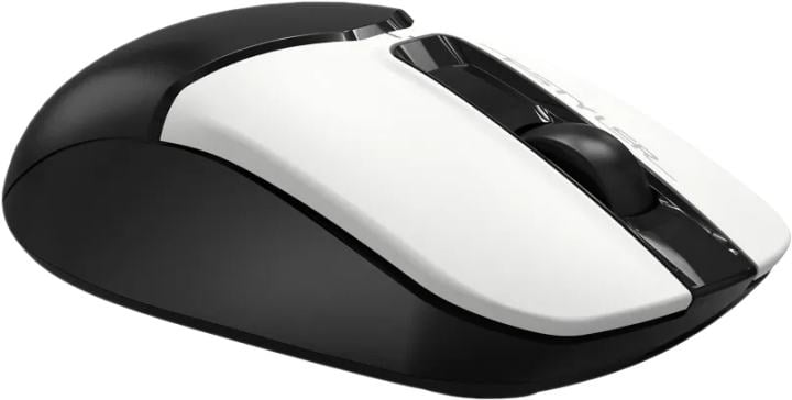 FB12S USB PANDA Мышь A4Tech Fstyler FB12S черный/белый оптическая (1200dpi) silent беспроводная  BT/Radio USB (2but)