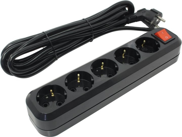 5bites SP5B-350 Сетевой фильтр 5S / 3*1.5MM2 / 16A / ABS / 5M / BLACK