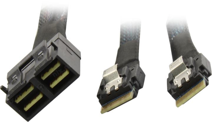 Кабель данных Broadcom - U.2 Enabler, SFF-8643 (x8) -> 2xSFF-8654, 1 м, 05-50063-00