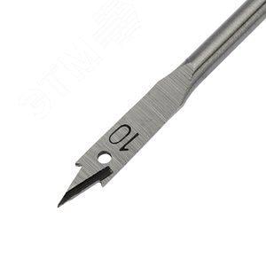 KR-91-0662 Сверло перовое по дереву 10х152 мм  (шестигранный хвостовик) Kranz