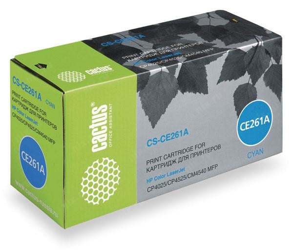 Картридж Cactus CS-CE261A Cyan для HP  Color LJ CP4025/4525/CM4540