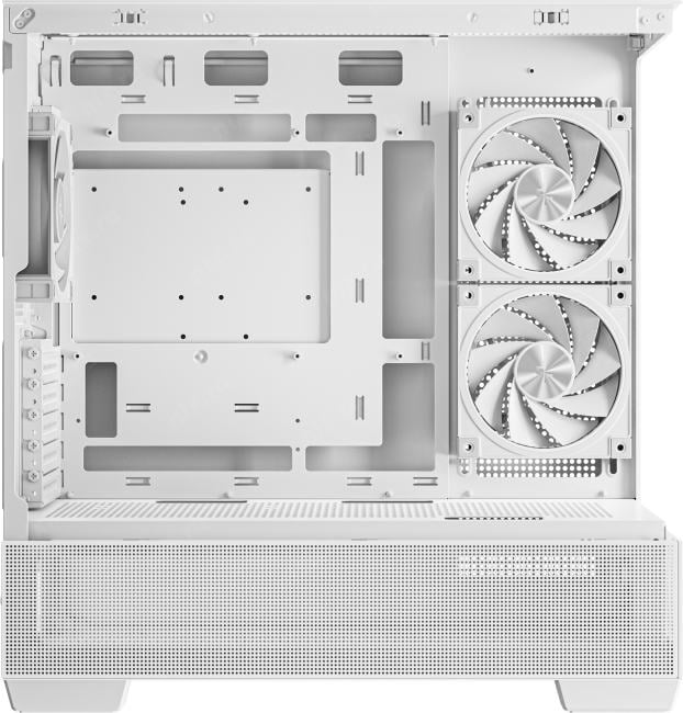 Miditower Deepcool CG380 3F WH <R-CG380-WHAGM3-G> White MicroATX  без  БП,  с окном