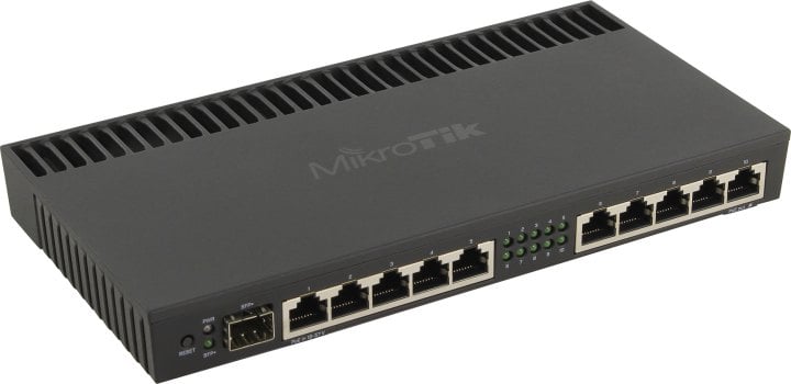 Маршрутизатор MikroTik RouterBOARD 4011iGS+ with Annapurna Alpine AL21400 Cortex A15 CPU (4-cores, 1.4GHz per core), 1GB RAM, 10xGbit LAN, 1xSFP+ port, RouterOS L5, desktop case, rackmount ears, PSU