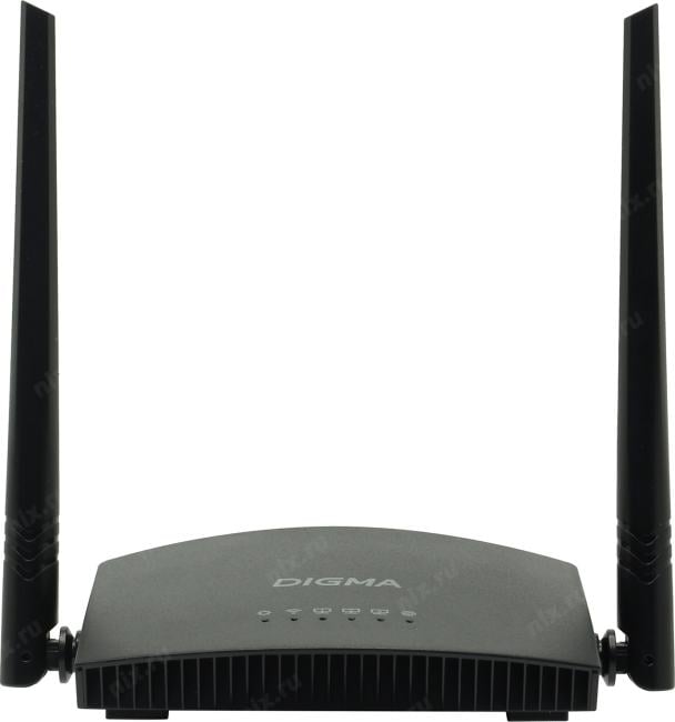 Digma <DWR-N301> WiFi Router (3UTP 100Mbps,  1WAN, 300Mbps, 2x5dBi)