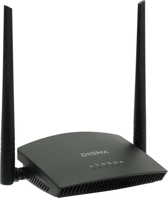 Digma <DWR-N301> WiFi Router (3UTP 100Mbps,  1WAN, 300Mbps, 2x5dBi)