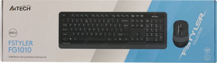 Клавиатура A4Tech Fstyler FG1010 Grey (Кл-ра, USB, FM+Мышь,4кн,Roll,  USB,  FM)