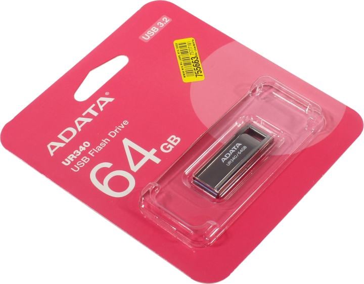 ADATA UR340 <AROY-UR340-64GBK> USB3.2  Flash Drive 64Gb