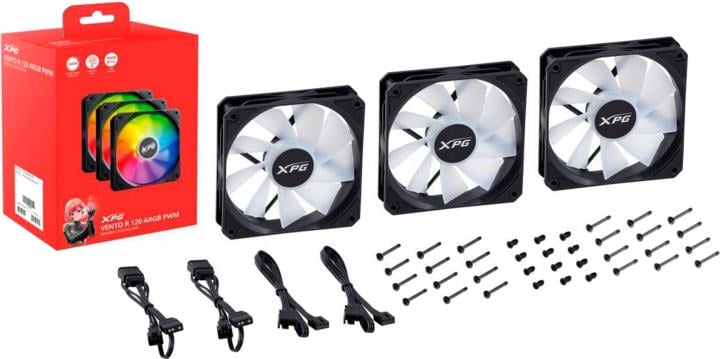 VENTOR120ARGBPWM3C-BKCWW XPG Вентилятор в корпус  ADATA  VENTOR120ARGBPWM3C-BKCWW