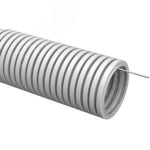 Труба гофрированная IEK CTG20-20-K41-010I ПВХ 20мм с  протяжкой серая (10м)