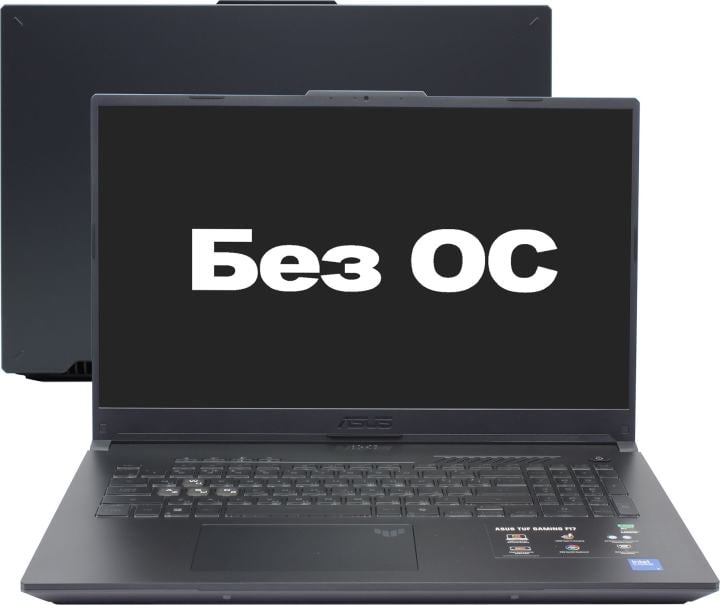 Ноутбук/ ASUS TUF F17 FX707VJB-HX100 17.3"(1920x1080 (матовый, 144Hz) IPS)/Intel Core 5 210H(2.2Ghz)/16384Mb/512PCISSDGb/noDVD/Ext:nVidia GeForce RTX3050(6144Mb)/Cam/BT/WiFi/56WHr/war 1y/2.6kg/Mecha Gray/DOS