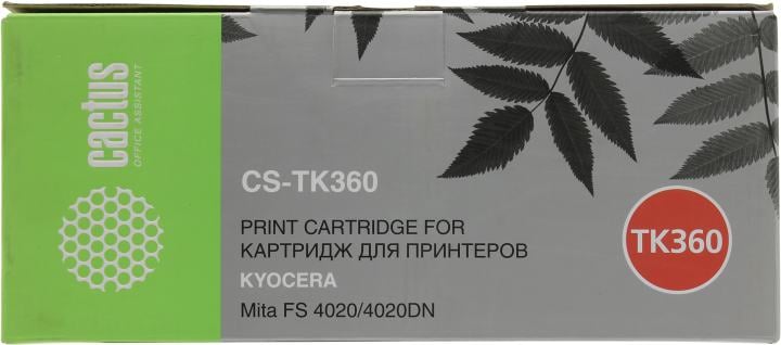 Картридж Cactus CS-TK360  Black  для  Kyocera FS-4020/4020DN