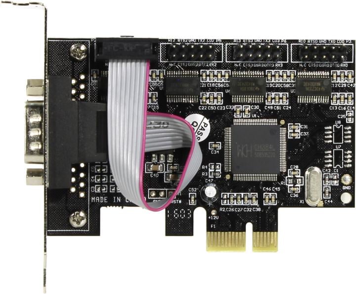 Интерфейсная плата Orient XWT-PE4SV2LP PCI Express 1.0 x1, 4xRS-232, PCIe, XWT-PE4SV2LP
