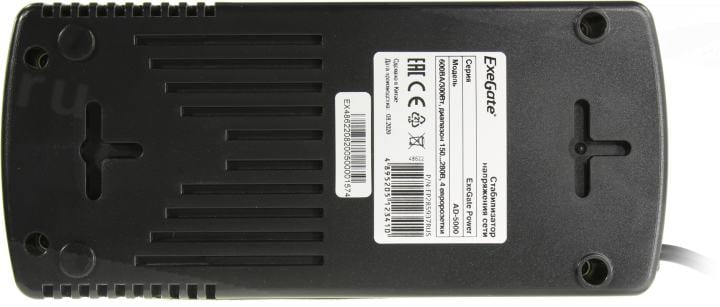 Стабилизатор Exegate Power AD5000-600 <EP285937RUS> (вх.150-280V, вых.220V±10%, 600VA,  4 розетки Euro)