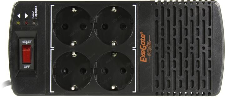 Стабилизатор Exegate Power AD5000-600 <EP285937RUS> (вх.150-280V, вых.220V±10%, 600VA,  4 розетки Euro)