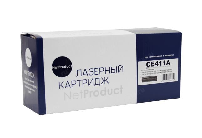 Картридж NetProduct N-CE411A, для HP CLJ Pro300 M351/M451, C, 2,6K